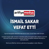 İsmail Sakar vefat etti.