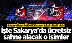 Sakaryalıların beklediği konser takvimi belli oldu! İşte Sakarya’da ücretsiz sahne alacak o isimler…