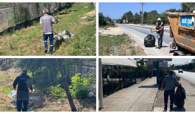 Arifiye Belediyesi  Gölbaşı Yolunda Mıntıka Temizliği Gerçekleştiriliyor