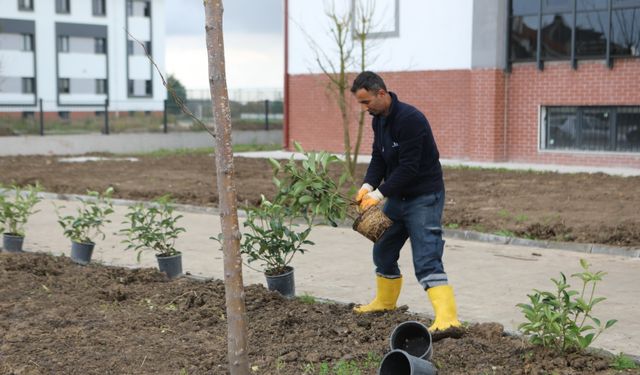 Fen Lisesi’nde Bahçe Düzenleme Çalışmaları Sürüyor