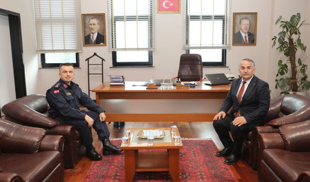 İl Jandarma Komutan Yardımcısından Başkan Karakullukçu'ya ziyaret