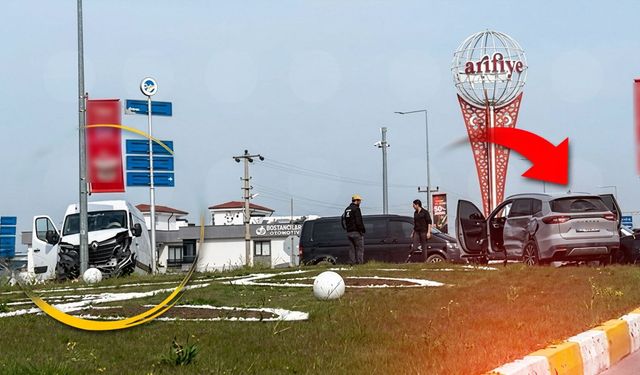 Arifiye Kavşağı’nda korkutan çarpışma! Ortalık savaş alanına döndü