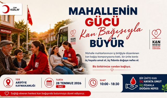 Arifiye’de Kan Bağışı Seferberliği: “Mahallenin Gücü Kan Bağışıyla Büyür”