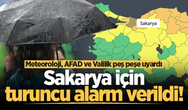 AFAD SMS ile uyardı! Sakarya için turuncu kod alarmı