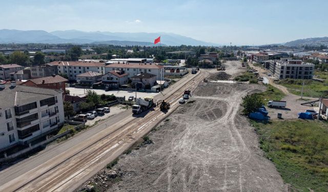 Hanlı-OSB arası duble yolda çalışmalar hızlandı