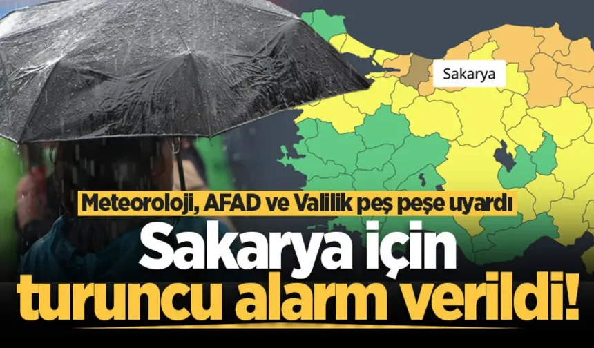 AFAD SMS ile uyardı! Sakarya için turuncu kod alarmı